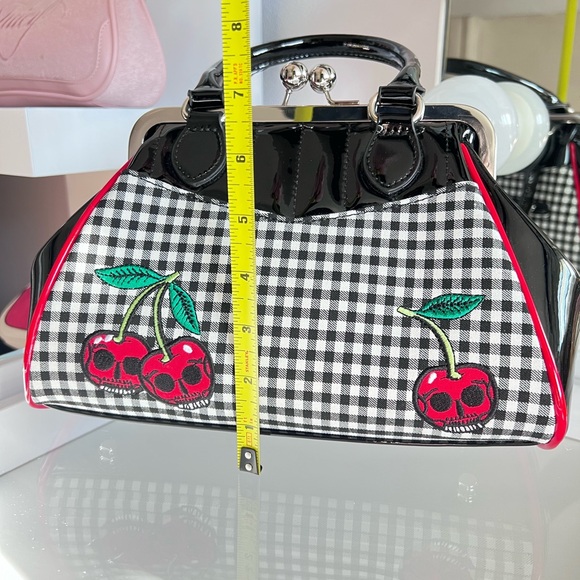 Gingham cherry skull purse - Picture 8 of 8